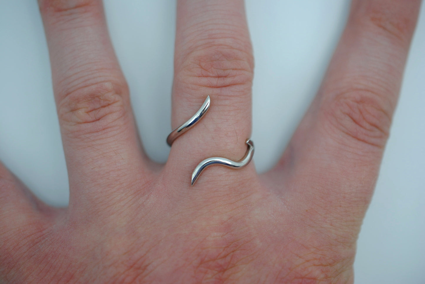 Vine Rhodium Roots Ring