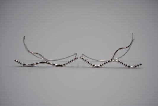 Vine Rhodium Roots Ear Climbers