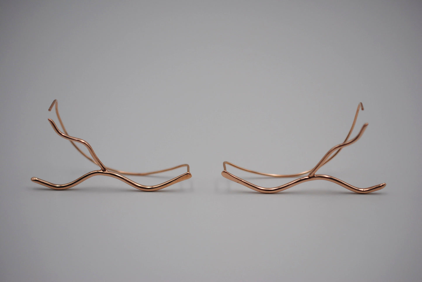 Vine Rose Gold Roots Ear Climbers
