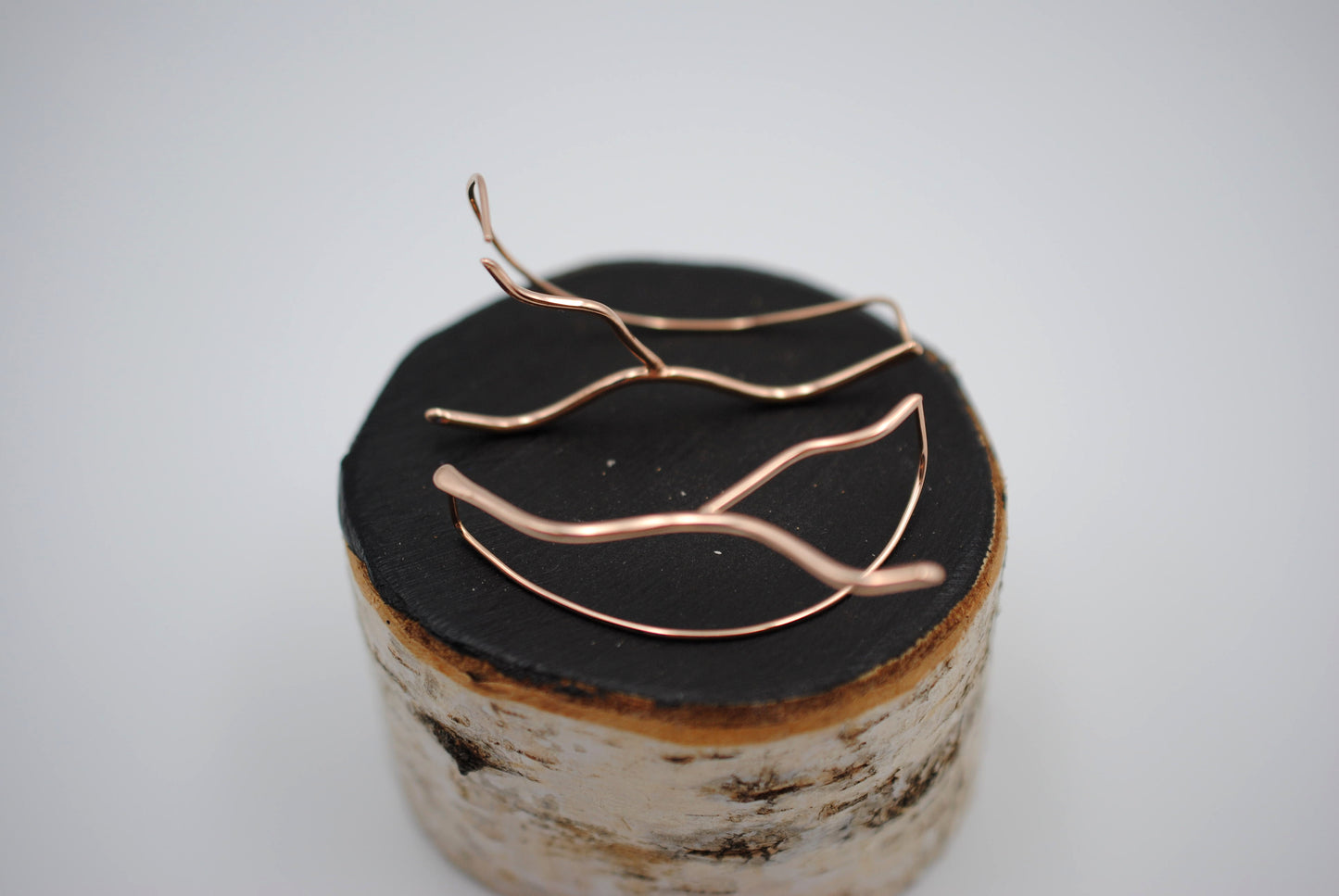 Vine Rose Gold Roots Ear Climbers