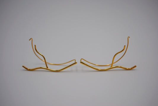 Vine Yellow Gold Roots Ear Climbers