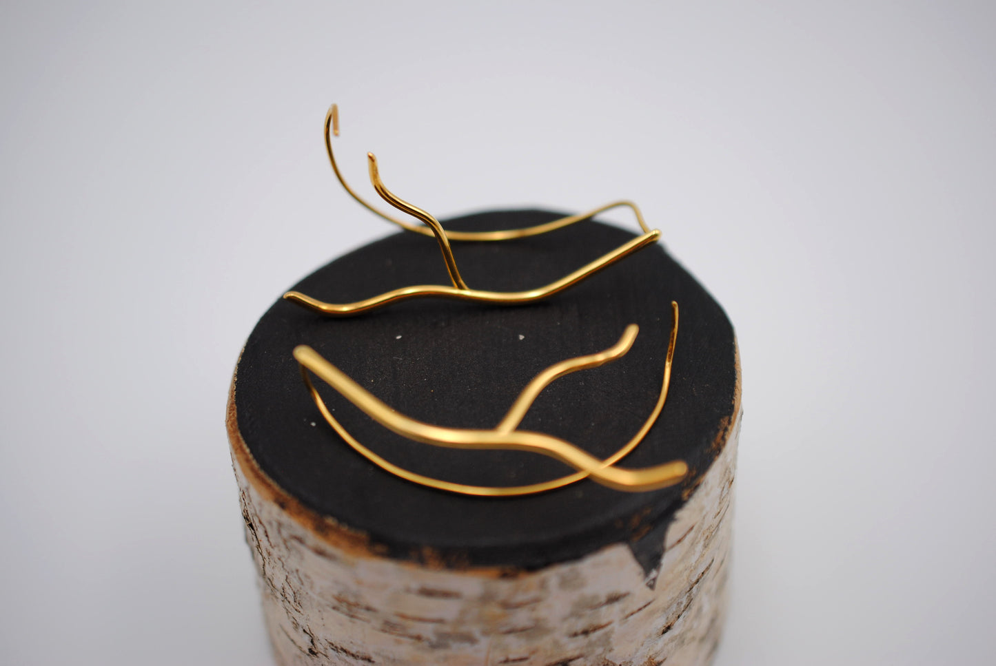 Vine Yellow Gold Roots Ear Climbers