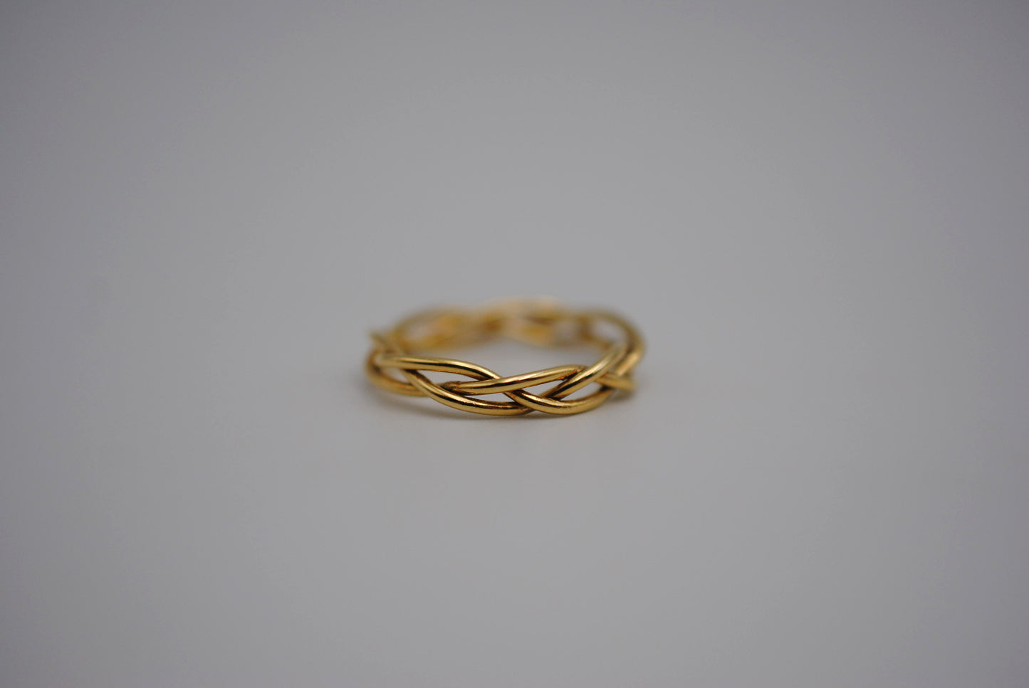 Stacking Ring: Braid, Yellow Gold Finish