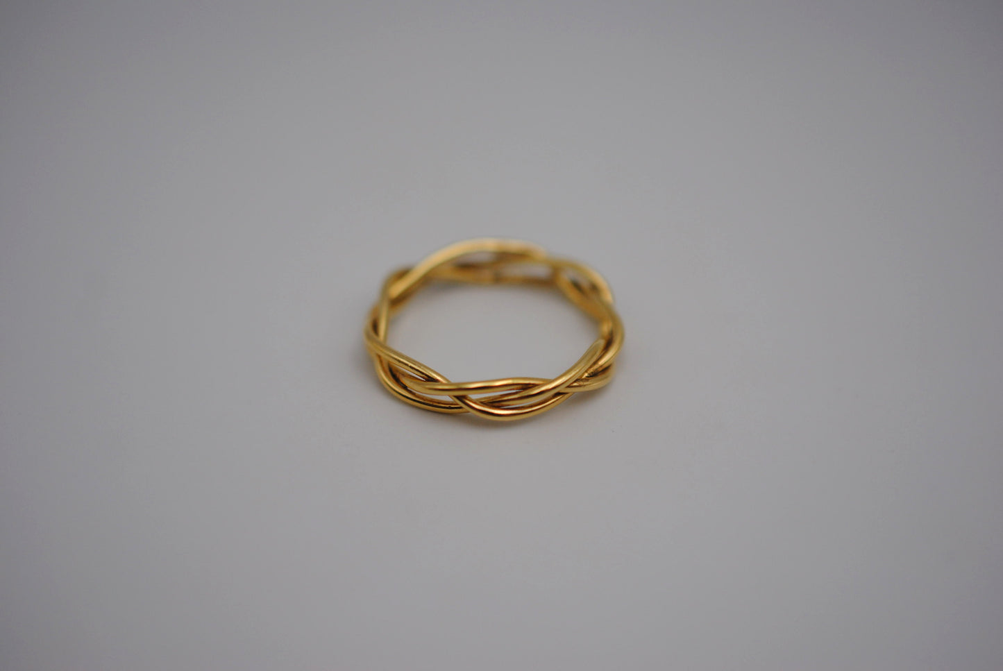 Stacking Ring: Braid, Yellow Gold Finish