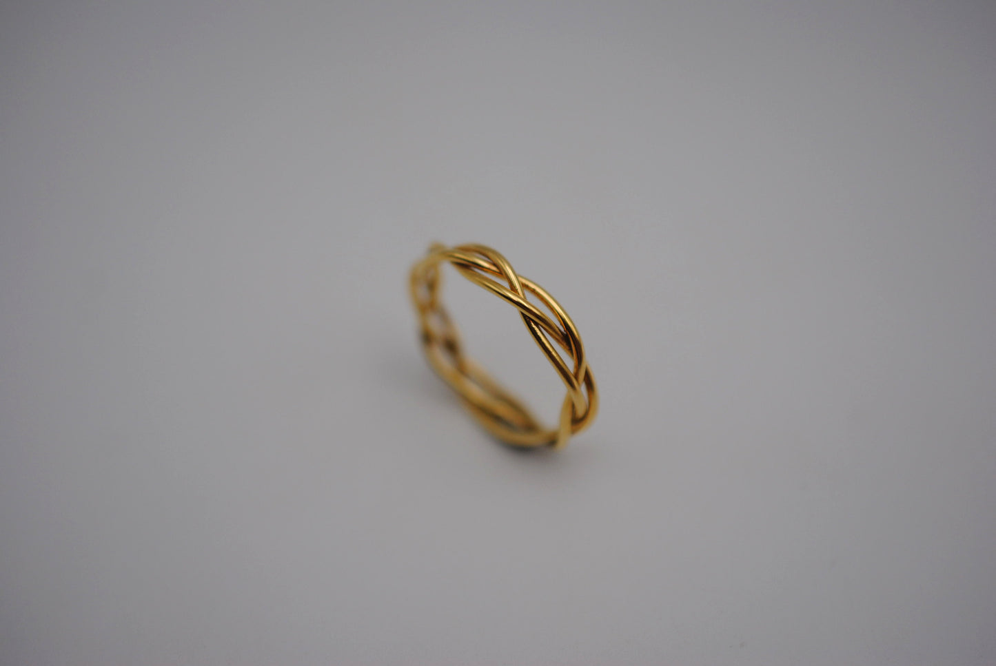 Stacking Ring: Braid, Yellow Gold Finish