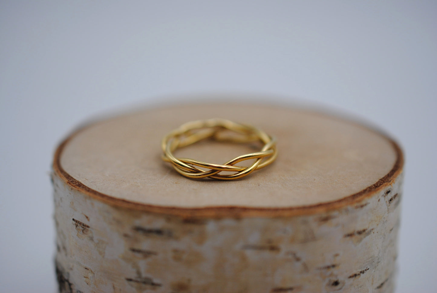 Stacking Ring: Braid, Yellow Gold Finish