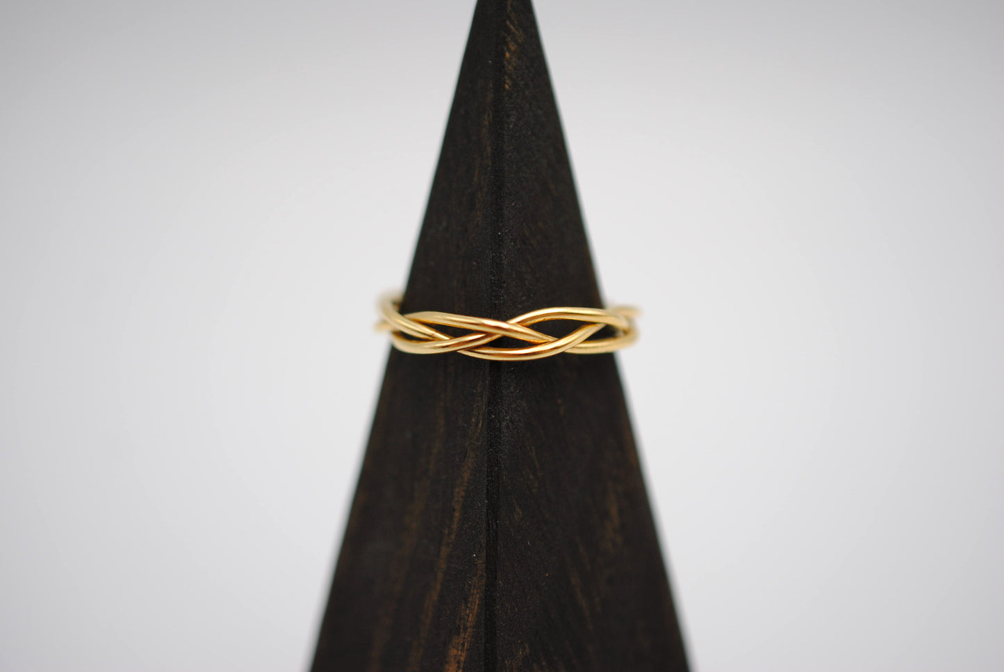 Stacking Ring: Braid, Yellow Gold Finish