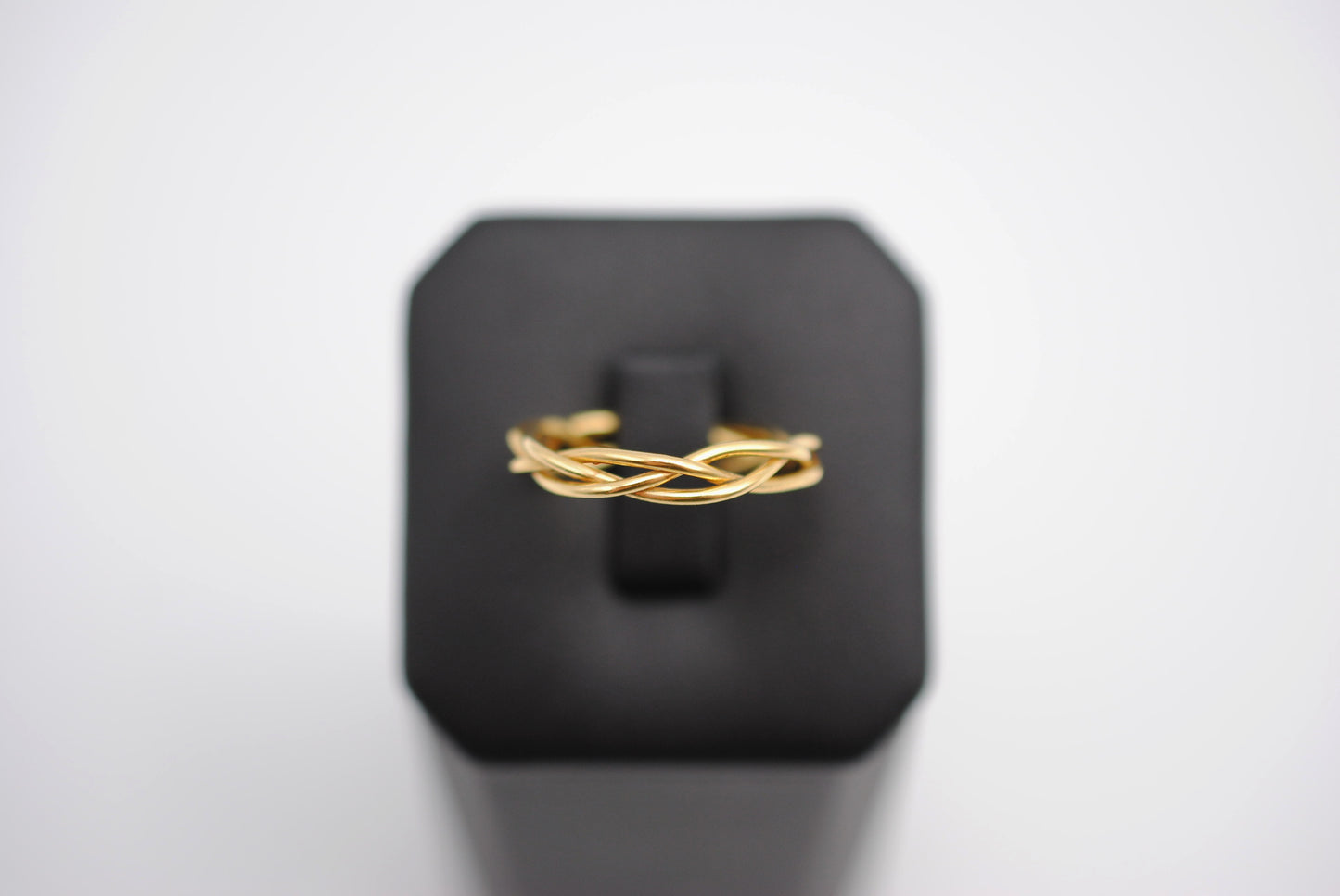 Stacking Ring: Braid, Yellow Gold Finish