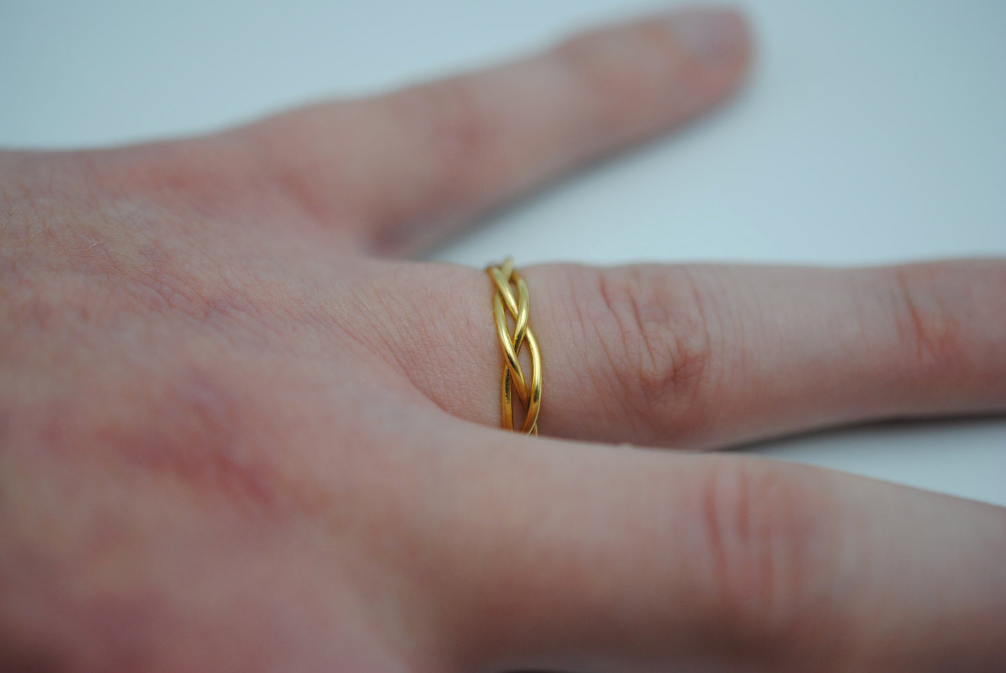 Stacking Ring: Braid, Yellow Gold Finish