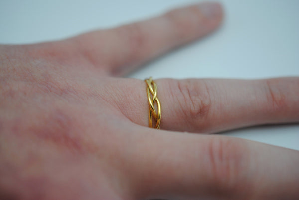 Yellow Gold Braid Ring