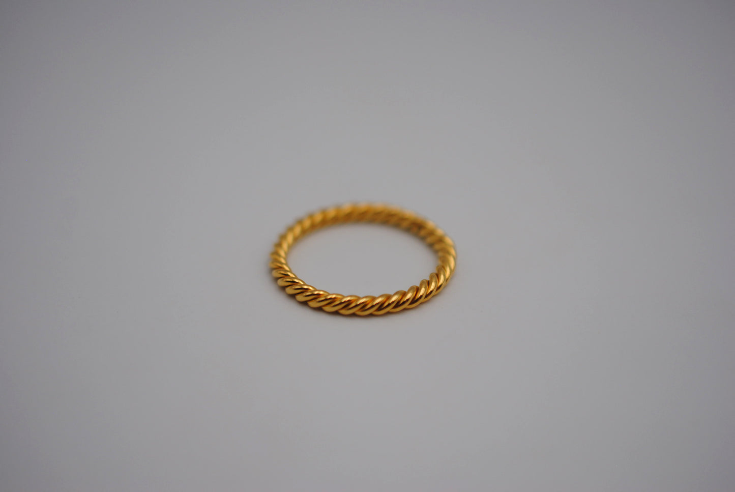 Yellow Gold Rope Stacker Ring