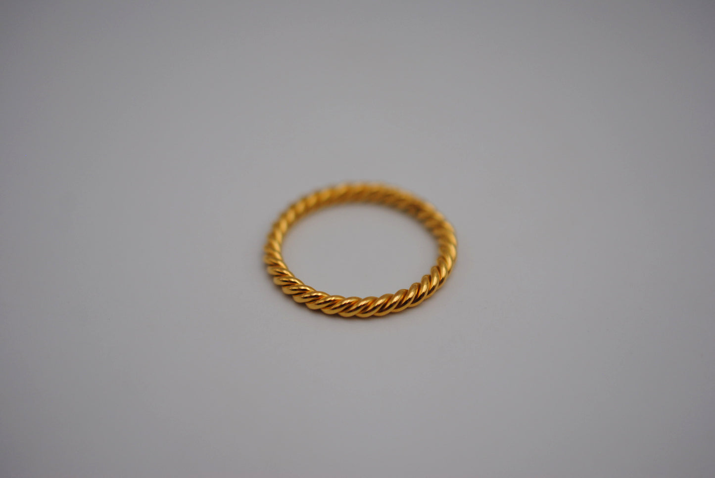 Yellow Gold Rope Stacker Ring