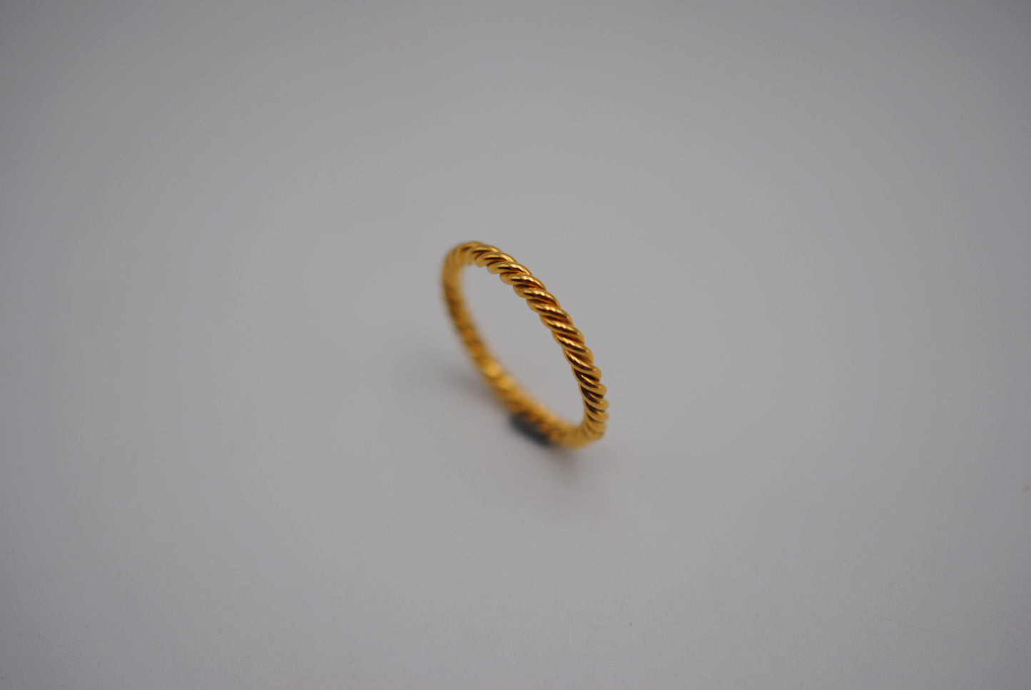 Yellow Gold Rope Stacker Ring