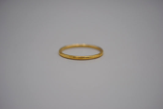 Thick Yellow Gold Stacker Ring