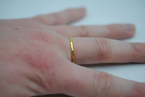 Thick Yellow Gold Stacker Ring